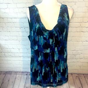 XL Apt 9 stretch sleeveless flowy top. Semi sheer fabric with black lini…